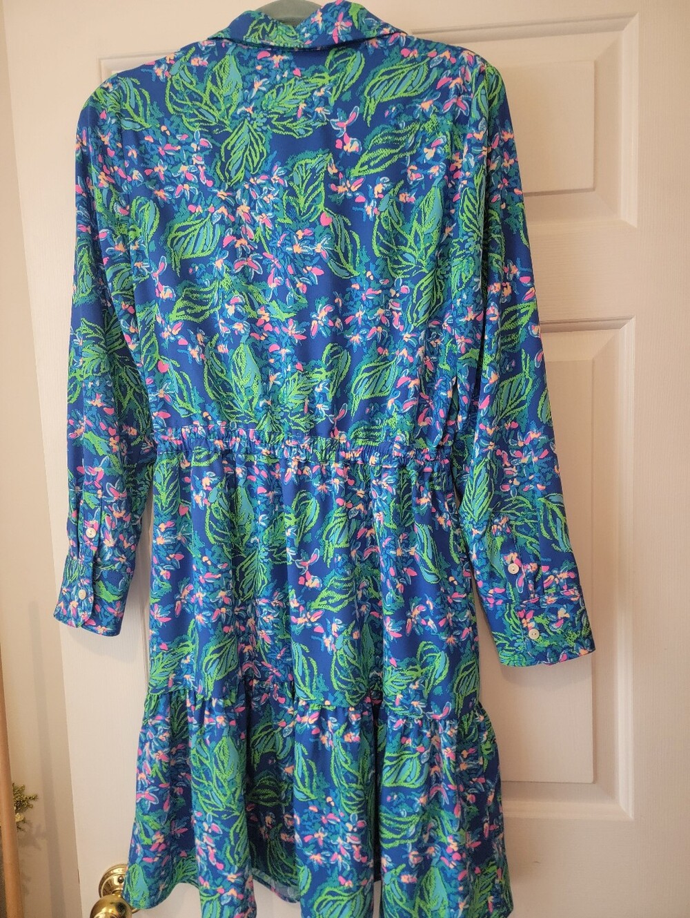 Lilly Pulitzer Eilenne Dress in Eclipse Blue Serenade in The Shade, Size 10
